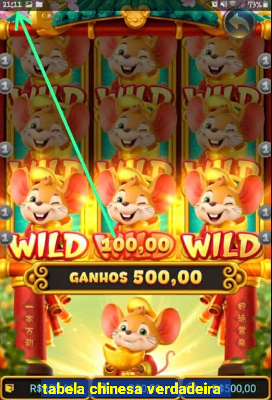 tabela chinesa verdadeira
